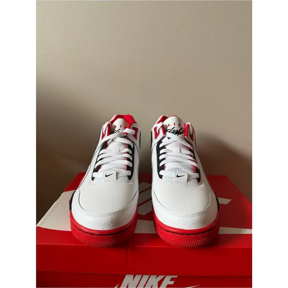 Nike Flight Legacy White University Red BQ4212-100 Men’s Size 8